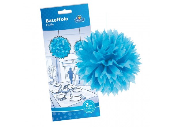 DECORO BATUFFOLO AZZURRO - 42 CM - 2 PZ