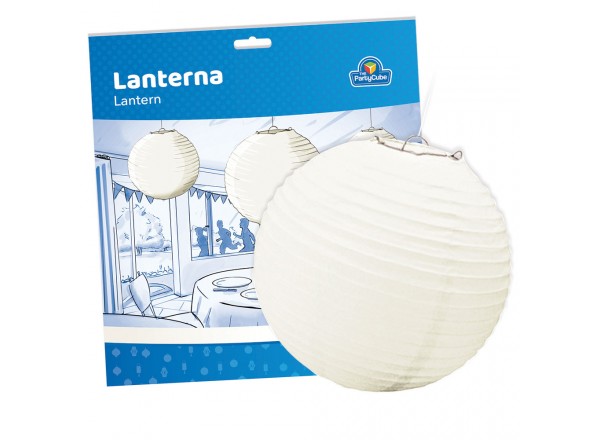 Lanterne Tonde in Carta 25 Cm Bianco