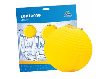 Lanterne Tonde in Carta 25 Cm Gialle