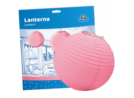 Lanterne Tonde in Carta 25 Cm Rosa