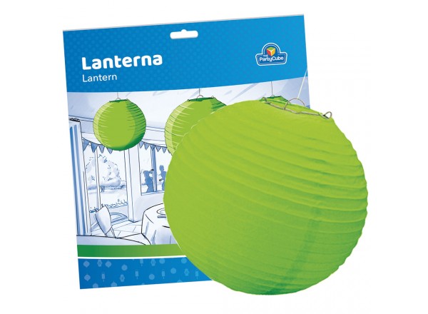 Lanterne Tonde in Carta 25 Cm Verde