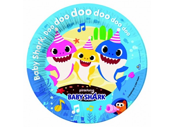 BIO PIATTO BABY SHARK 18 CM - CF.8