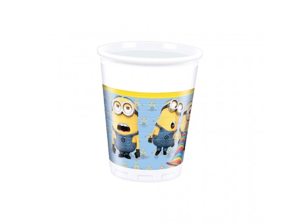 BICCHIERE MINIONS PLASTICA 200 ML - 8 PZ