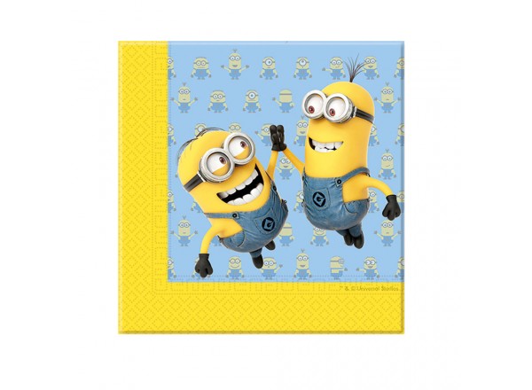 TOVAGLIOLI MINIONS 33x33 CM - 20 PZ