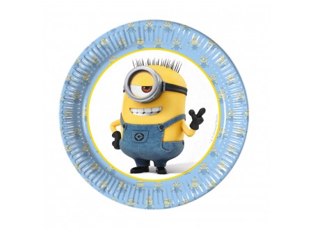 PIATTI MINIONS 20 CM - 8 PZ