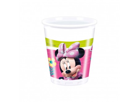 BICCHIERE MINNIE PLASTICA 200 ML - 8 PZ