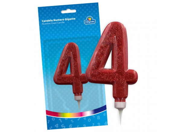 CANDELA GIGANTE ROSSA N. 4 - 15 CM - 1 PZ