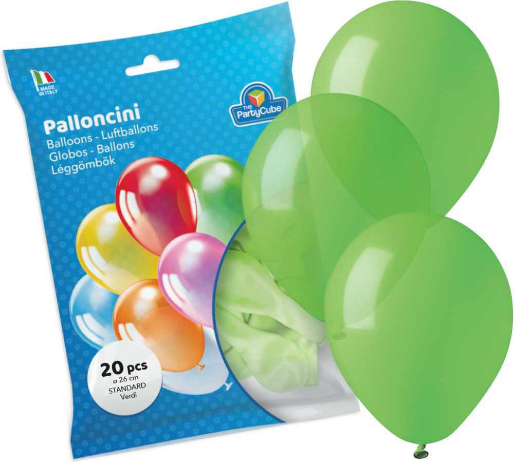 PALLONCINI STANDARD COLORE VERDE - 20 PZ