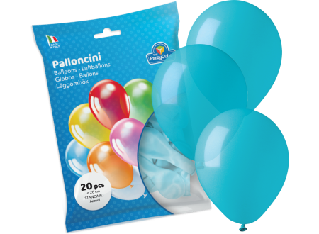 PALLONCINI STANDARD COLORE AZZURRO - 20 PZ