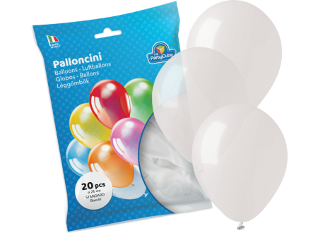 PALLONCINI STANDARD COLORE BIANCO - 20 PZ