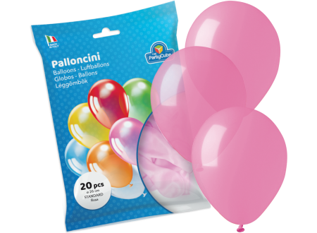 PALLONCINI STANDARD COLORE ROSA - 20 PZ