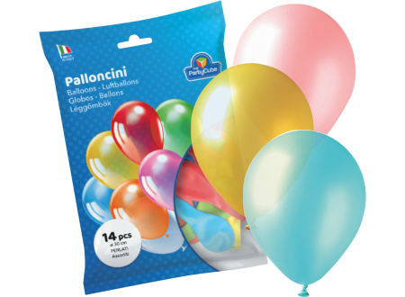 PALLONCINI LARGE PERLATI - 14 PZ