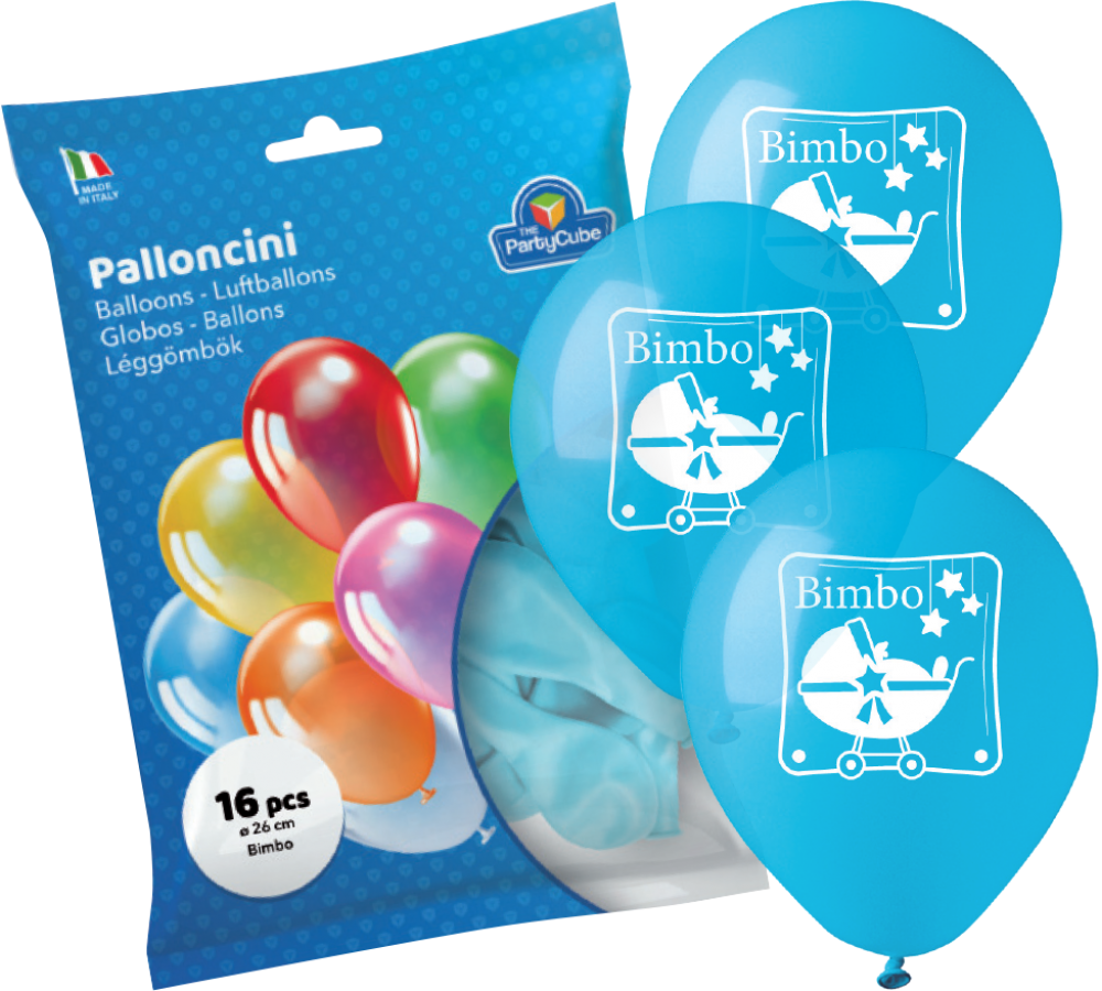 PALLONCINI MEDIUM BATTESIMO BIMBO - 18 PZ