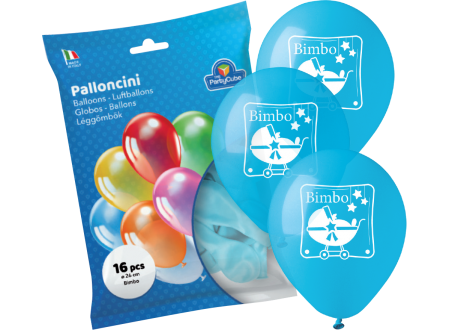 PALLONCINI MEDIUM BATTESIMO BIMBO - 18 PZ