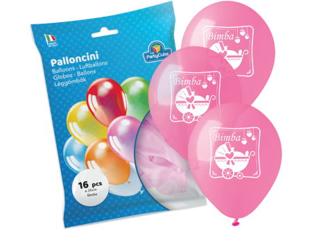 PALLONCINI MEDIUM BATTESIMO BIMBA - 18 PZ