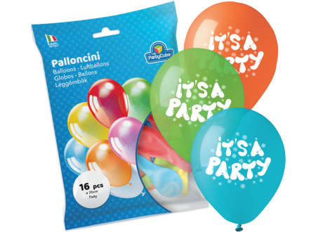 PALLONCINI MEDIUM IT'S A PARTY - 16 PZ