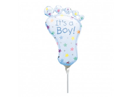 Palloncino in Mylar It's a boy foot Mini Shape