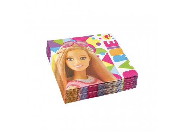 TOVAGLIOLI BARBIE 33X33 CM - 8 PZ