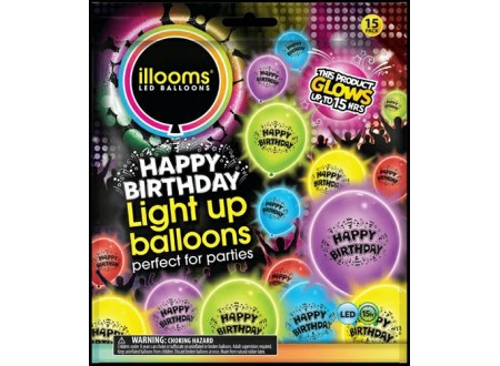Palloncini Led "Illooms" - HAPPY BIRTHDAY CF.15
