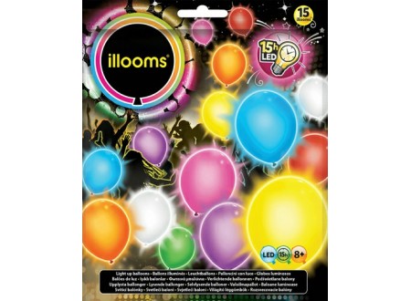 Palloncini Led "Illooms" - colori assortiti cf.15