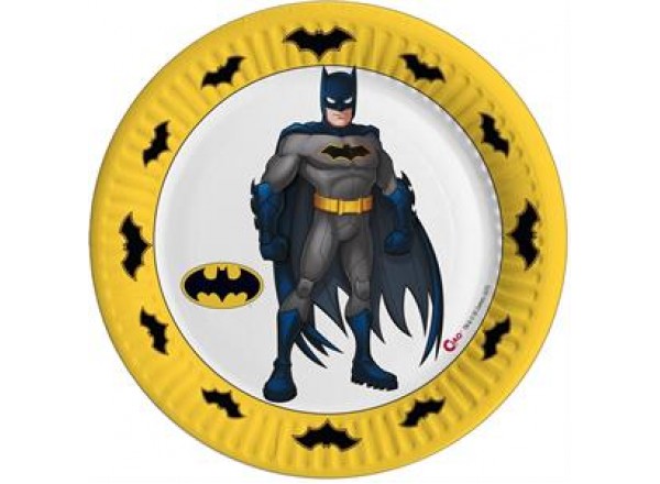 BIO PIATTO BATMAN 18 CM - 8 PZ