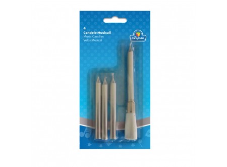 CANDELA MUSICALE ARGENTO - 4 PZ