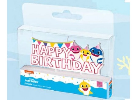 CANDELA BABY SHARK HAPPY BIRTHDAY - 1 PZ