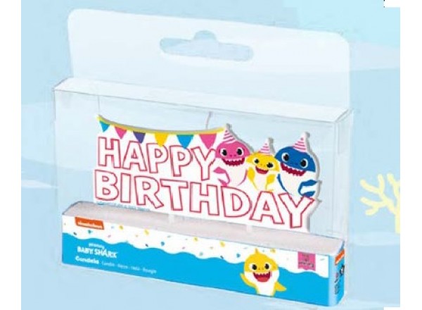 CANDELA BABY SHARK HAPPY BIRTHDAY - 1 PZ