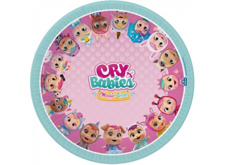 BIO PIATTO CRY BABIES 18 CM - 8 PZ