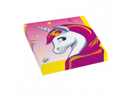 TOVAGLIOLI UNICORNO 33x33 CM - 20 PZ