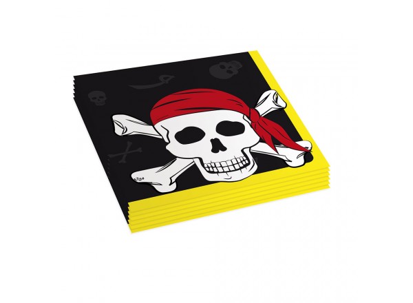 TOVAGLIOLI PIRATI 33x33 CM - 20 PZ