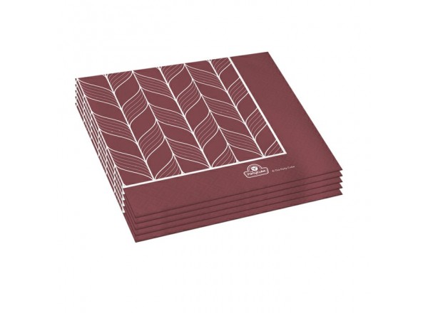 TOVAGLIOLI CHROMO BORDEAUX 33x33 CM - 20 PZ