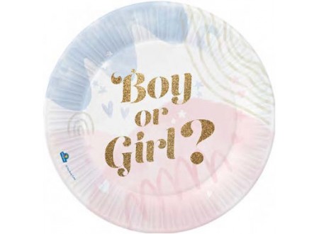 BIO PIATTO BOY OR GIRL? 18 CM - 8 PZ