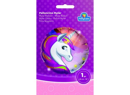 PALL. UNICORNO MYLAR TONDO 45 CM - 1 PZ