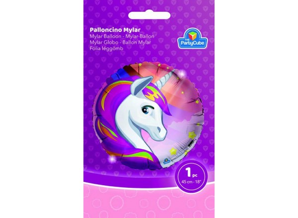 PALL. UNICORNO MYLAR TONDO 45 CM - 1 PZ