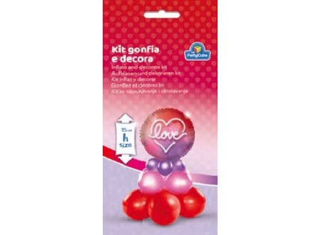 KIT GONFIA E DECORA LOVE IS LOVE - 1 PZ