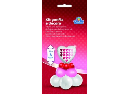 KIT GONFIA E DECORA LOVE CUORICINI - 1 PZ