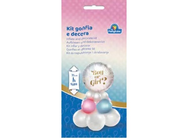 KIT GONFIA E DECORA BOY OR GIRL? - 1 PZ