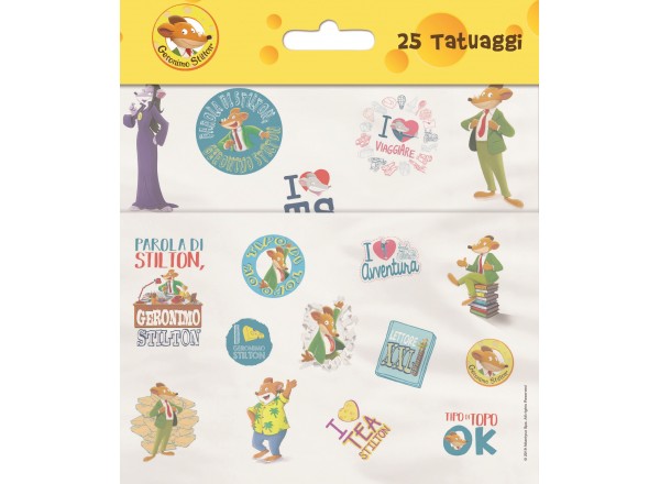 TATUAGGI GERONIMO STILTON - 25 DECORAZIONI - 1 PZ