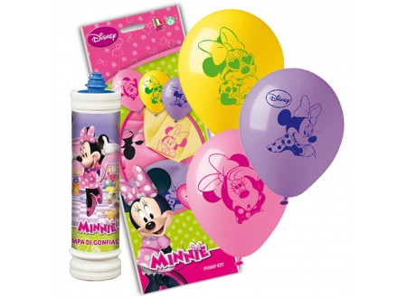 Kit pompa + palloncini Minnie
