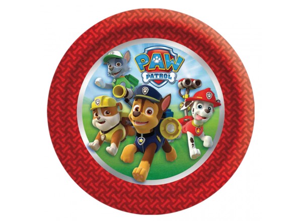 PIATTI PAW PATROL 23 CM - 8 PZ