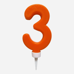 candela-arancione-numero-3