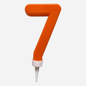 candela-arancione-numero-7